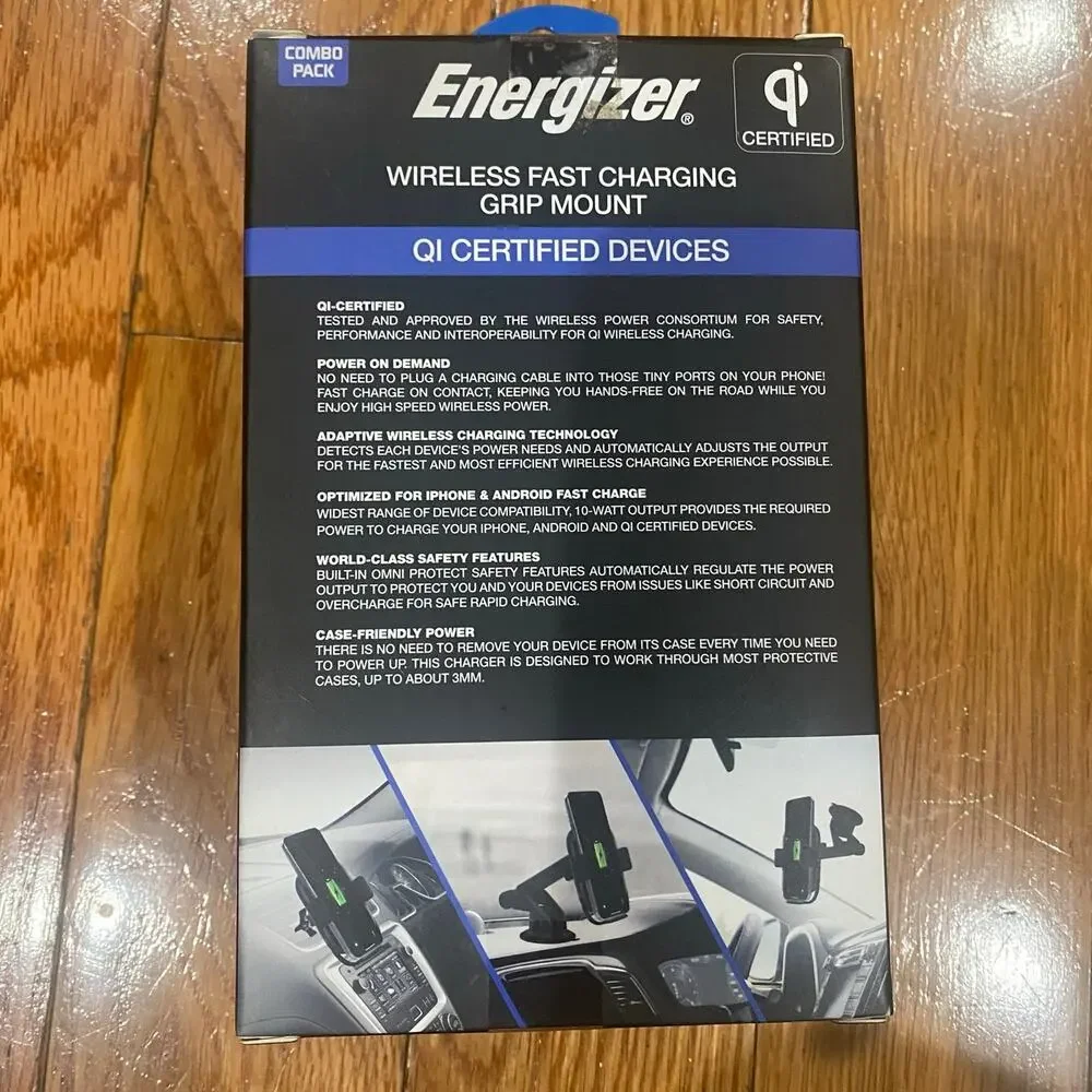Energizer Ultimate Wireless Fast Charging Grip Mount New